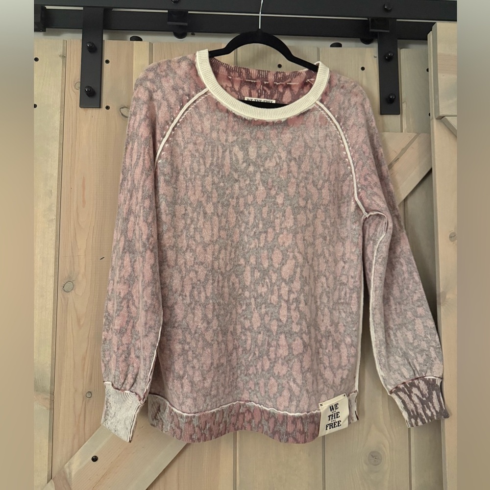 NWT We The Free Animal Style Cashmere Sweater - Picture 5 of 9